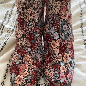 Beautiful floral zip-up boots